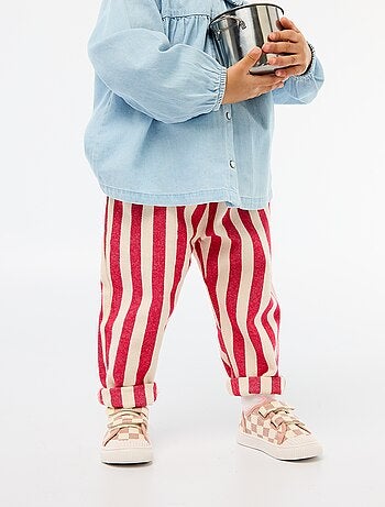 Pantalón en twill paperbag