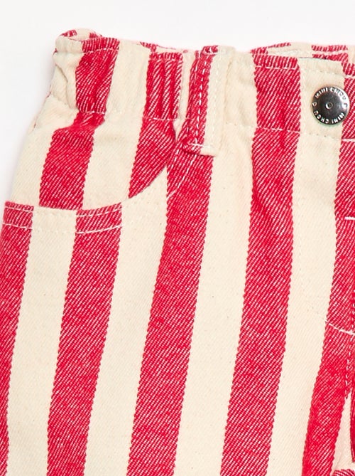 Pantalón en twill paperbag - Kiabi