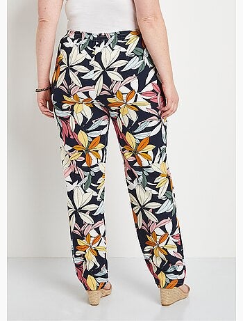 Pantalón estampado cintura elástica - Afibel