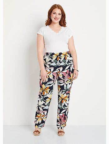 Pantalón estampado cintura elástica - Afibel