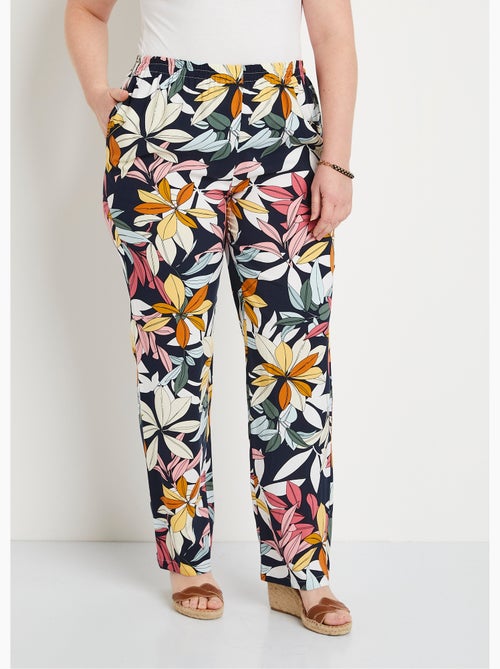 Pantalón estampado cintura elástica - Afibel - Kiabi