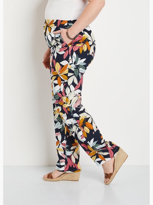 Pantalón estampado cintura elástica - Afibel - Kiabi