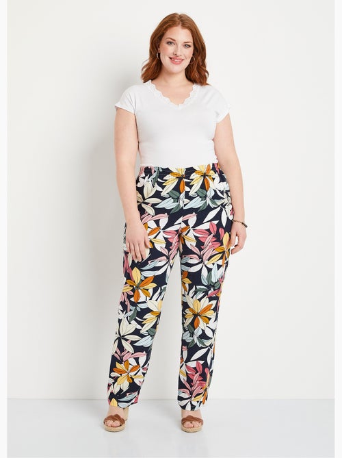 Pantalón estampado cintura elástica - Afibel - Kiabi