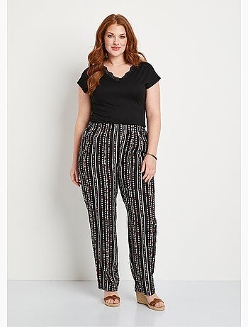 Pantalón estampado cintura elástica - Afibel