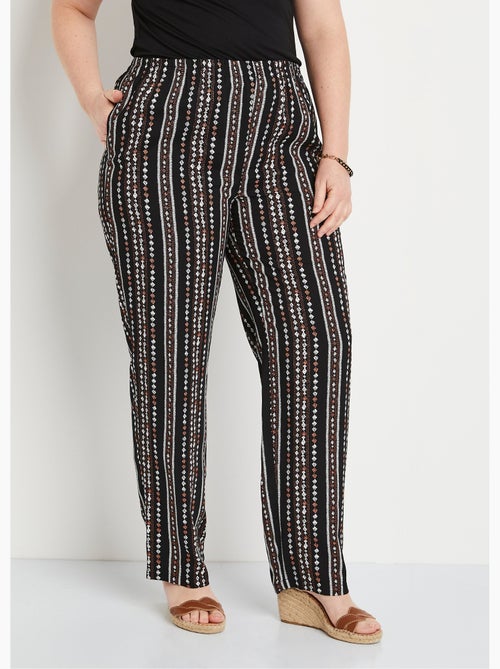 Pantalón estampado cintura elástica - Afibel - Kiabi