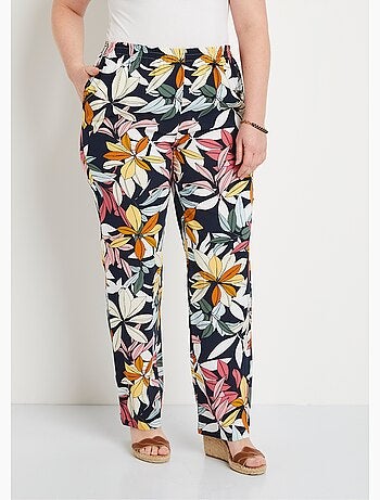 Pantalón estampado cintura elástica
