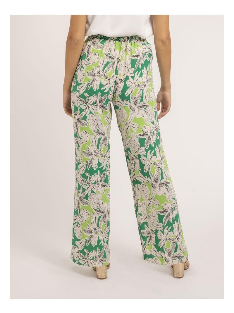 Pantalón estampado ELIENOR Verde - Kiabi