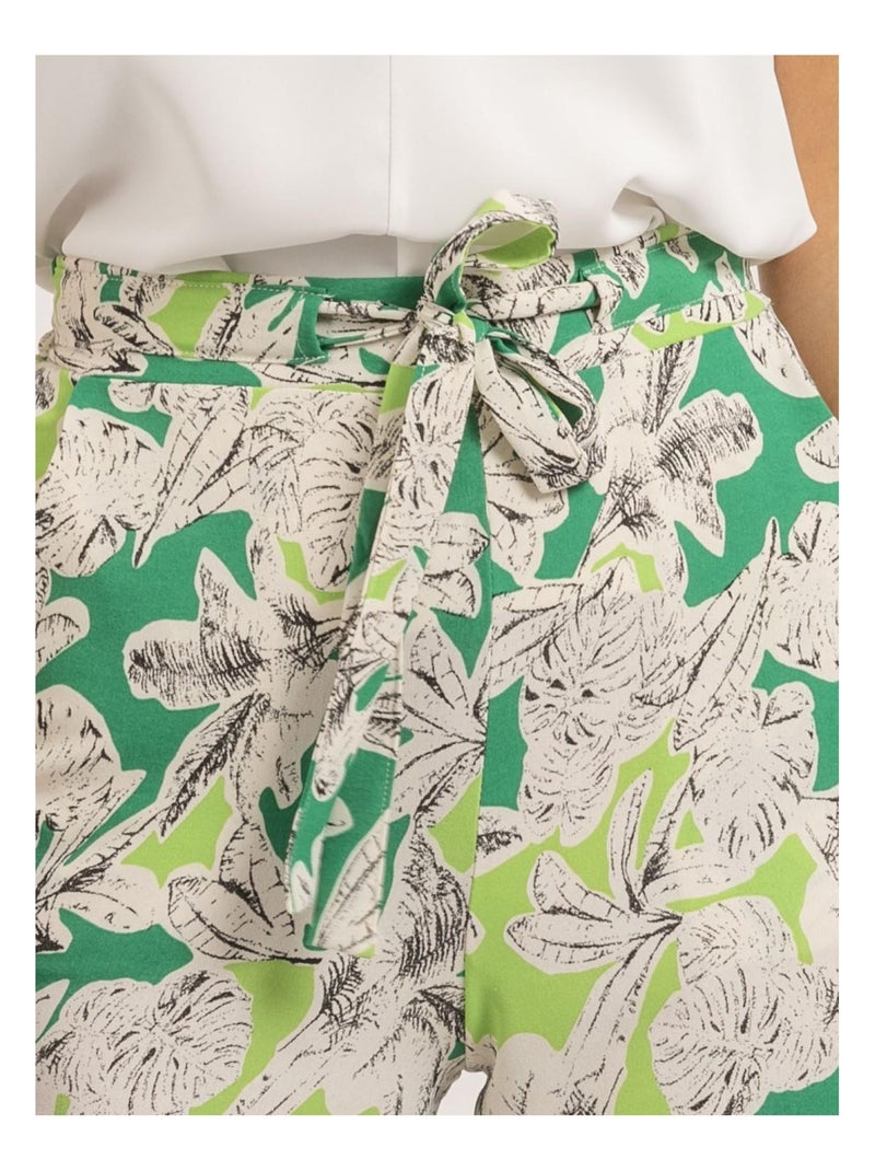 Pantalón estampado ELIENOR Verde - Kiabi