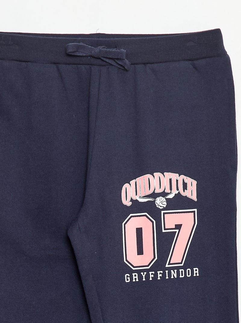 Pantalón estampado 'Harry Potter' en polar liso Azul - Kiabi