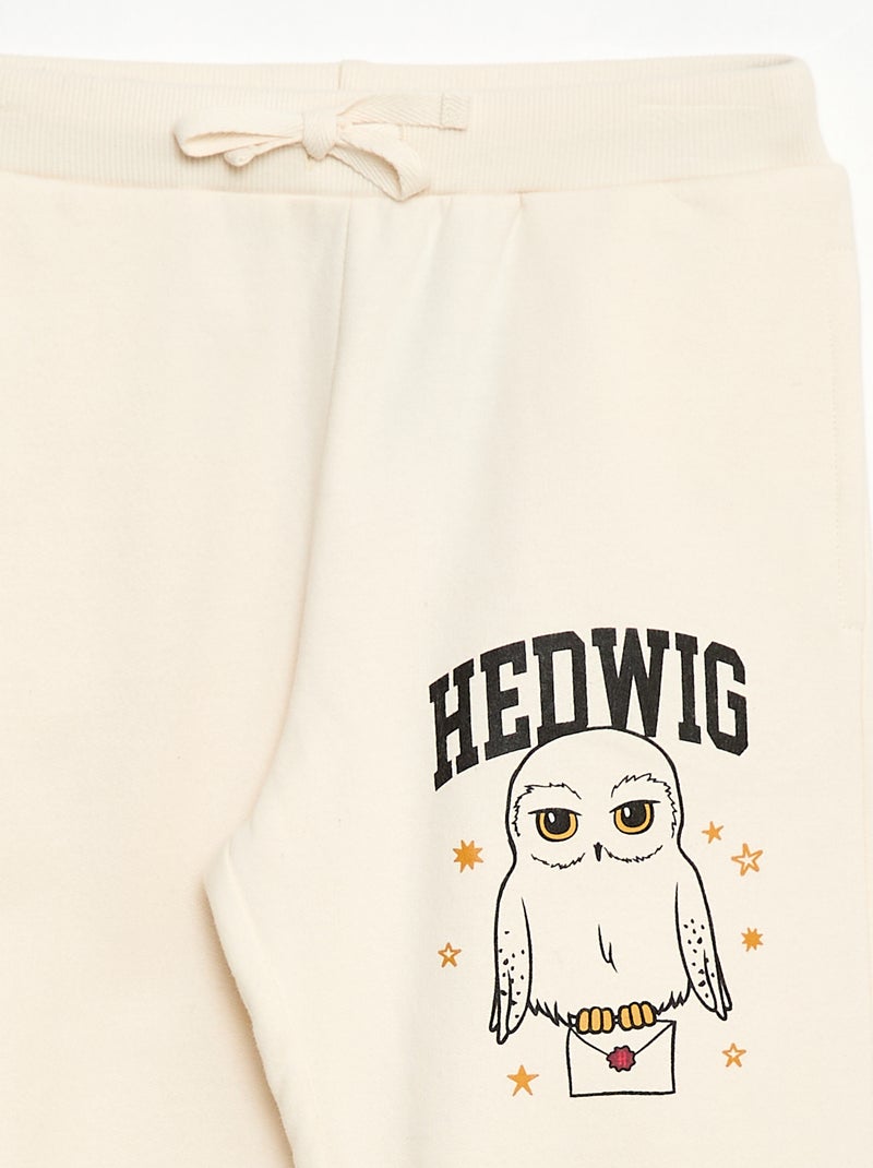 Pantalón estampado 'Harry Potter' en polar liso Blanco - Kiabi