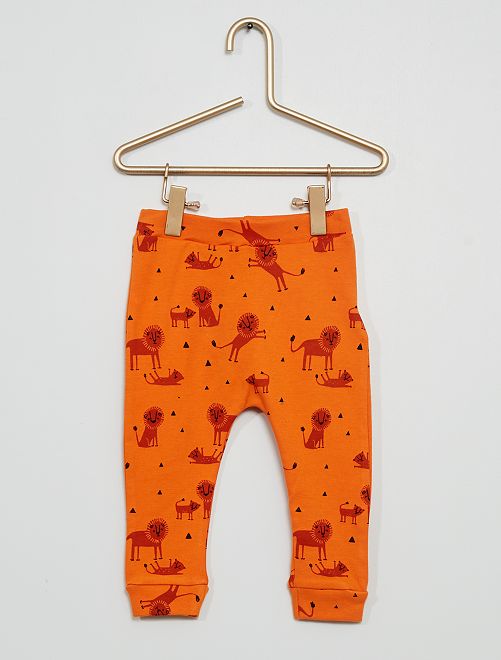 Pantalón estampado 'león'                             naranja 
