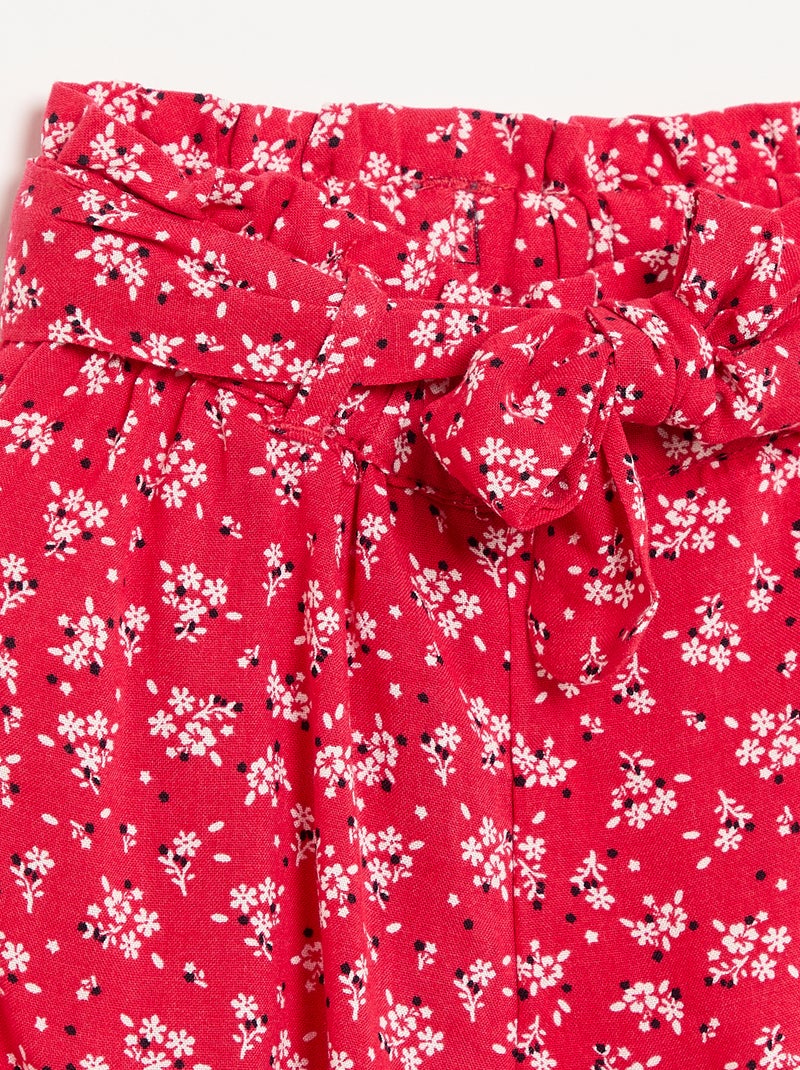 Pantalón estampado Rojo - Kiabi
