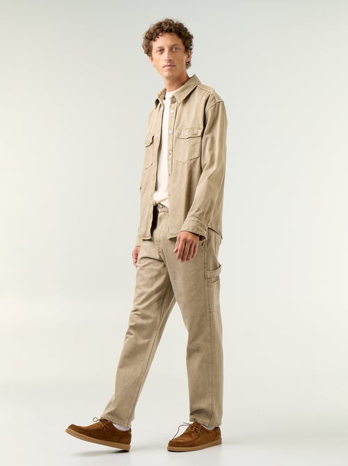 Pantalón estilo carpenter de vaquero - Kiabi
