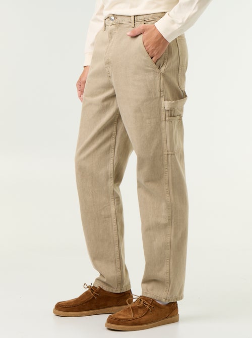 Pantalón estilo carpenter de vaquero - Kiabi