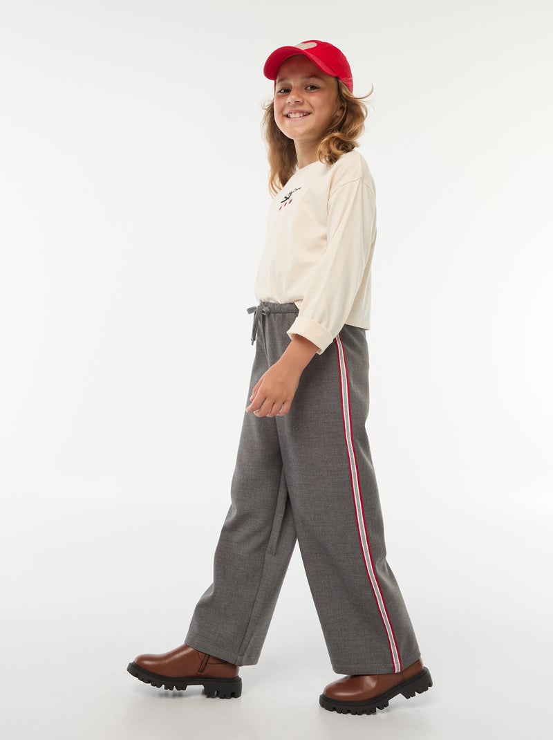 Pantalón estilo chándal Gris - Kiabi