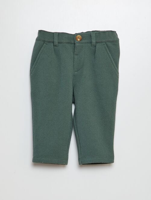 Pantalón estilo chino de punto - Kiabi