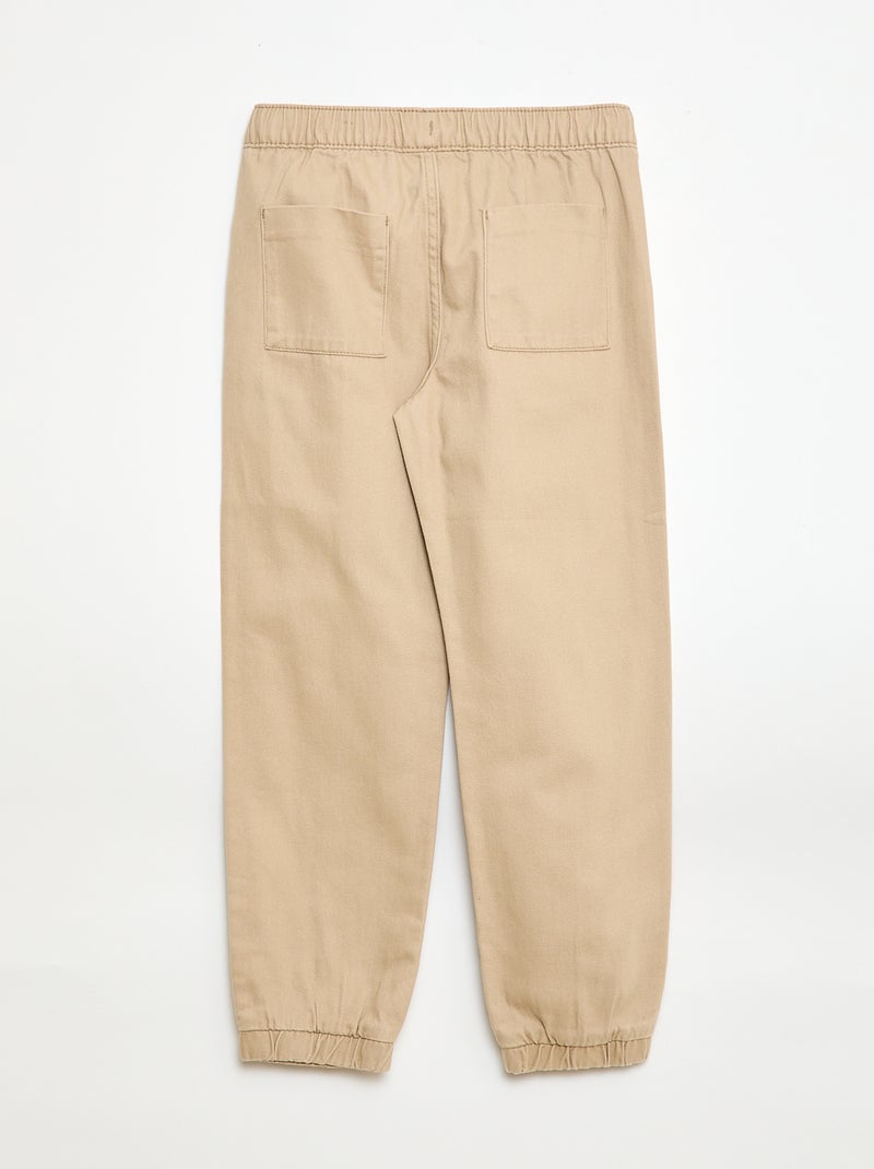 Pantalón estilo jogger Beige - Kiabi