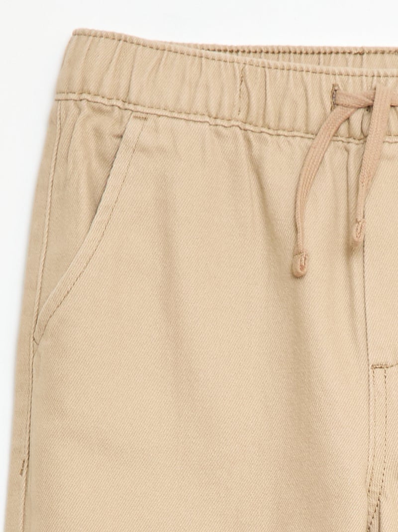 Pantalón estilo jogger Beige - Kiabi
