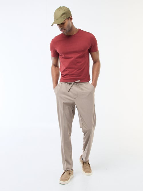 Pantalón estilo 'jogger' liso - Kiabi