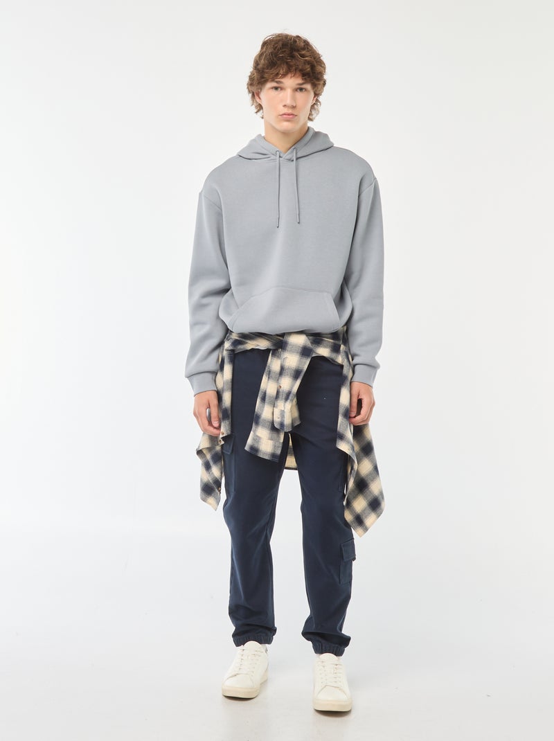 Pantalón estilo 'jogger' multibolsillos Azul - Kiabi