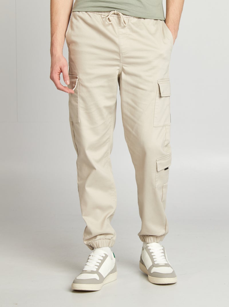 Pantalón estilo 'jogger' multibolsillos GRIS - Kiabi