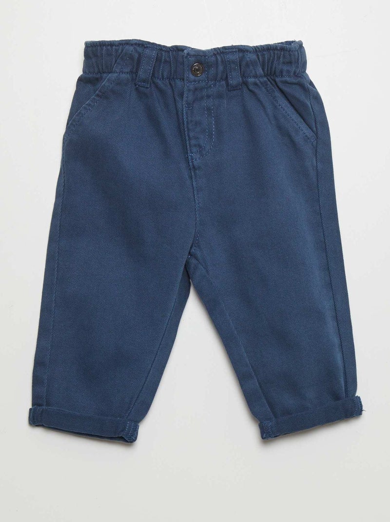 Pantalón estilo paperbag AZUL - Kiabi