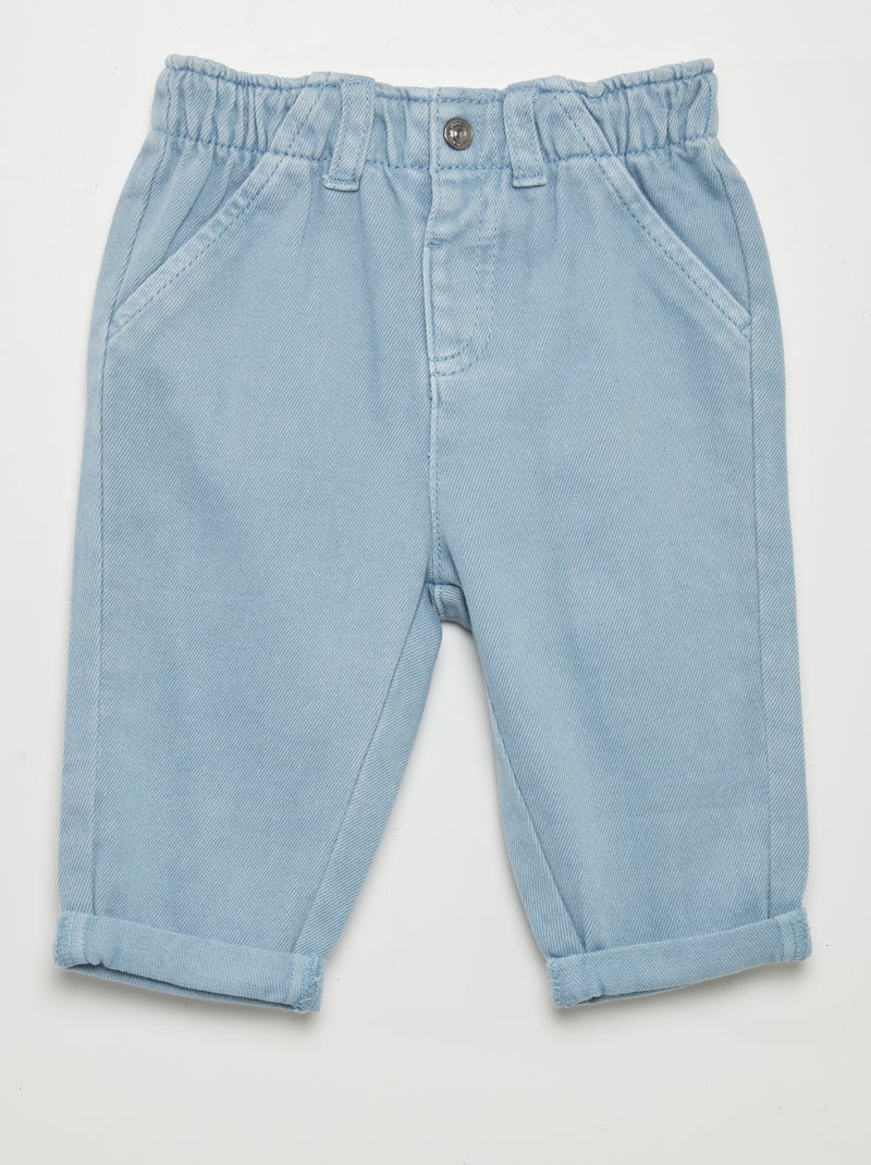 Pantalón estilo paperbag AZUL - Kiabi