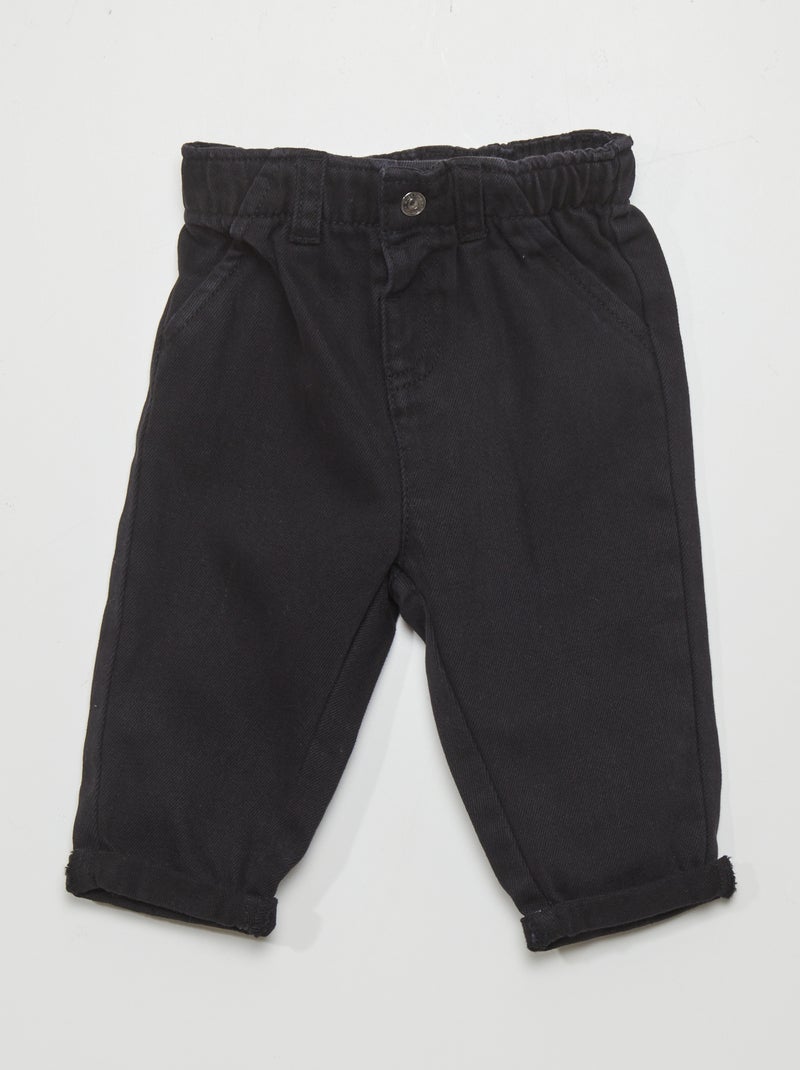 Pantalón estilo paperbag negro - Kiabi