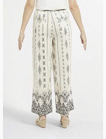 Pantalón étnico de pierna ancha + pañuelo en la cintura - AFIBEL