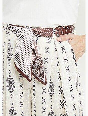 Pantalón étnico de pierna ancha + pañuelo en la cintura - AFIBEL