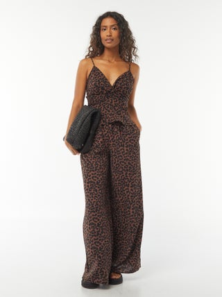 Pantalón extra ancho de punto vaporoso