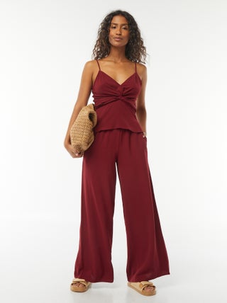 Pantalón extra ancho de punto vaporoso