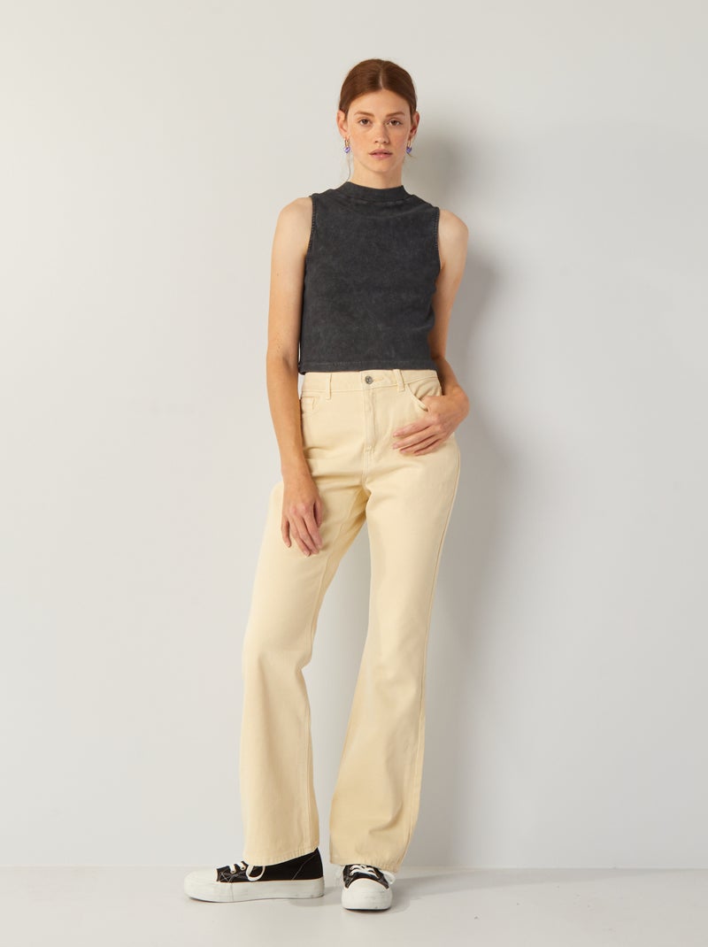Pantalón flare - 5 bolsillos BLANCO - Kiabi