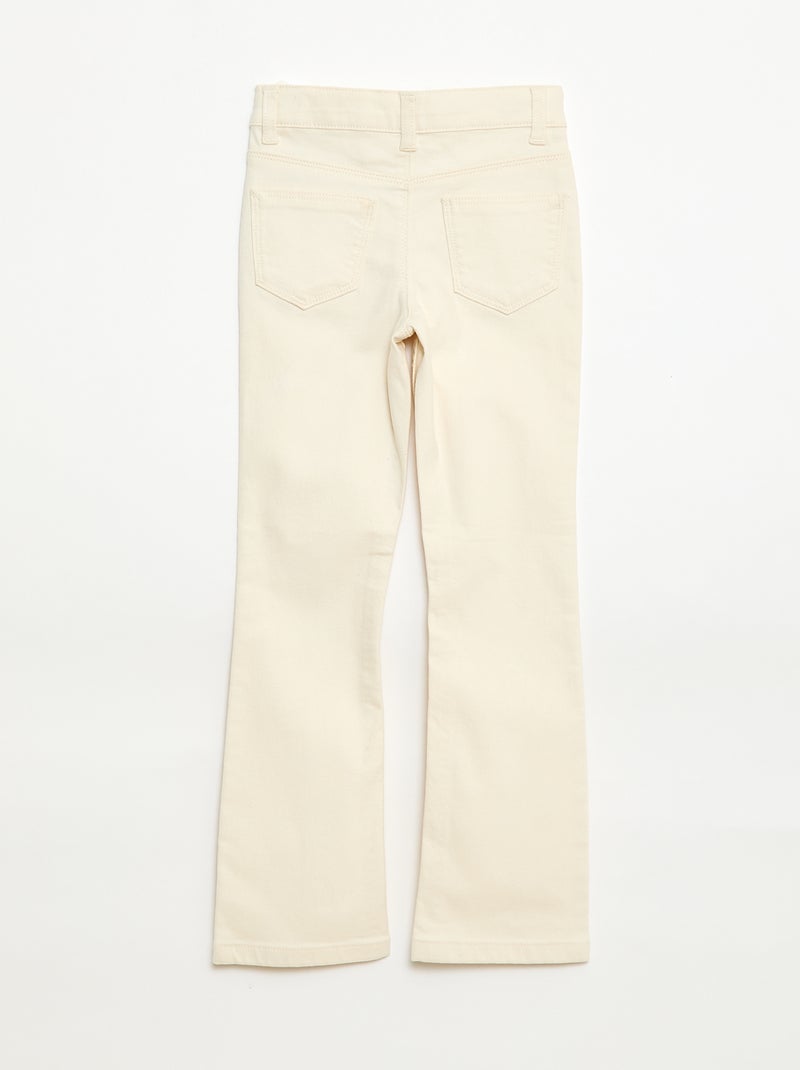Pantalón flare - Corte + ajustado Blanco - Kiabi