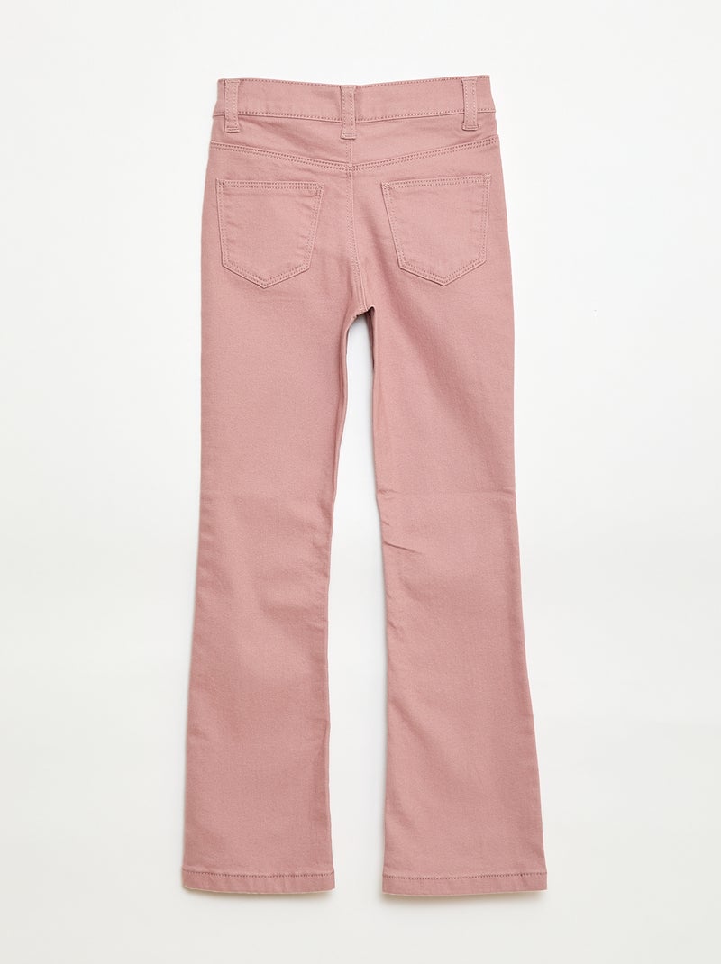 Pantalón flare - Corte + ajustado Rosa - Kiabi