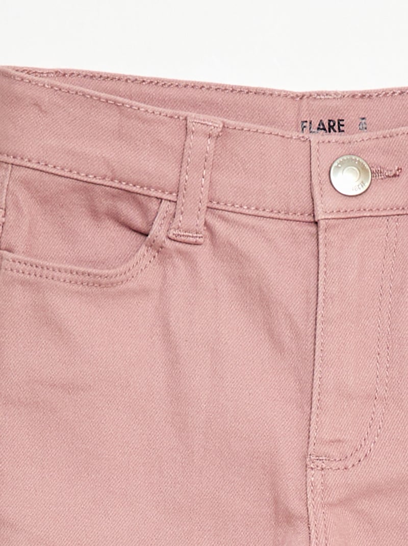 Pantalón flare - Corte + ajustado Rosa - Kiabi