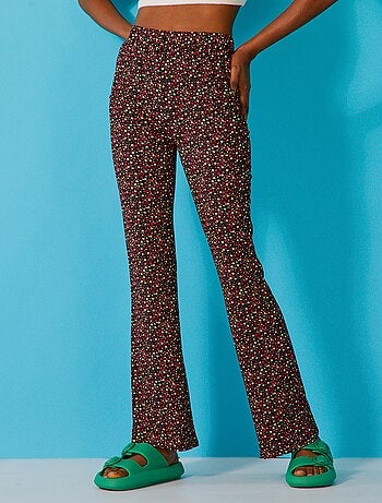 Pantalón flare con motivos - Kiabi