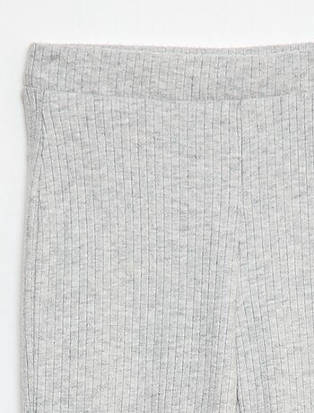 Pantalón flare de algodón liso