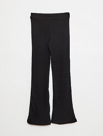 Pantalón flare de algodón liso