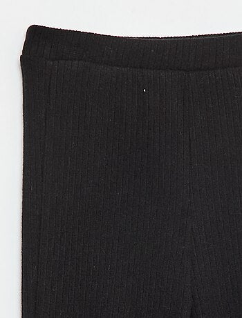 Pantalón flare de algodón liso