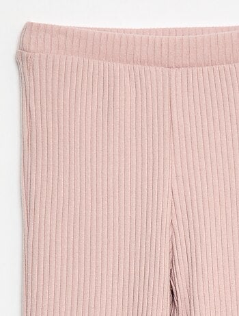Pantalón flare de algodón liso