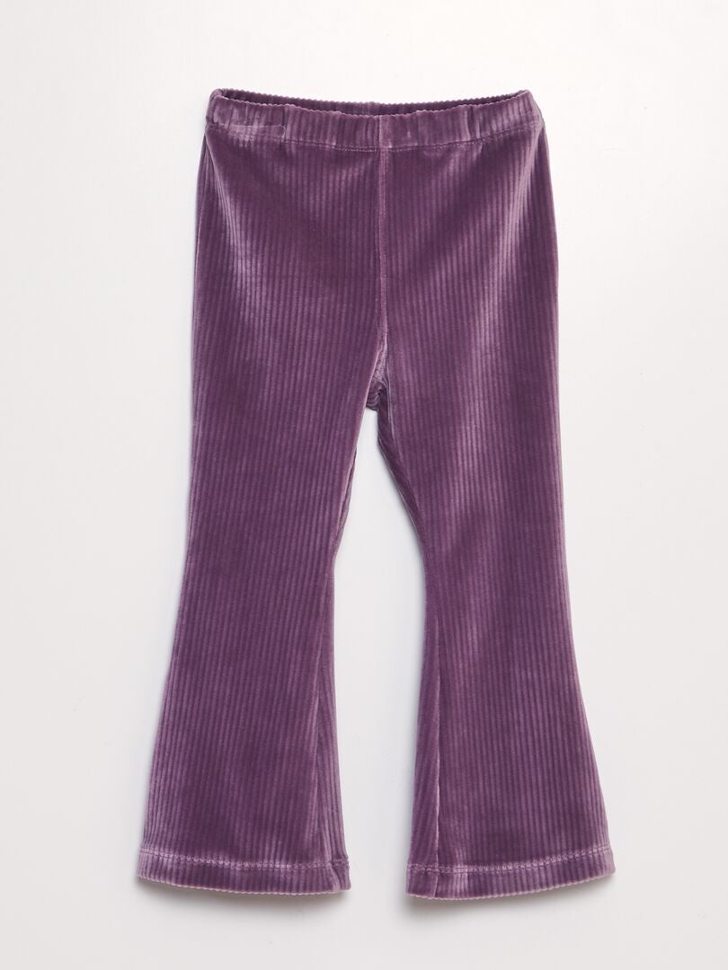 Pantalón flare de pana PURPURA - Kiabi