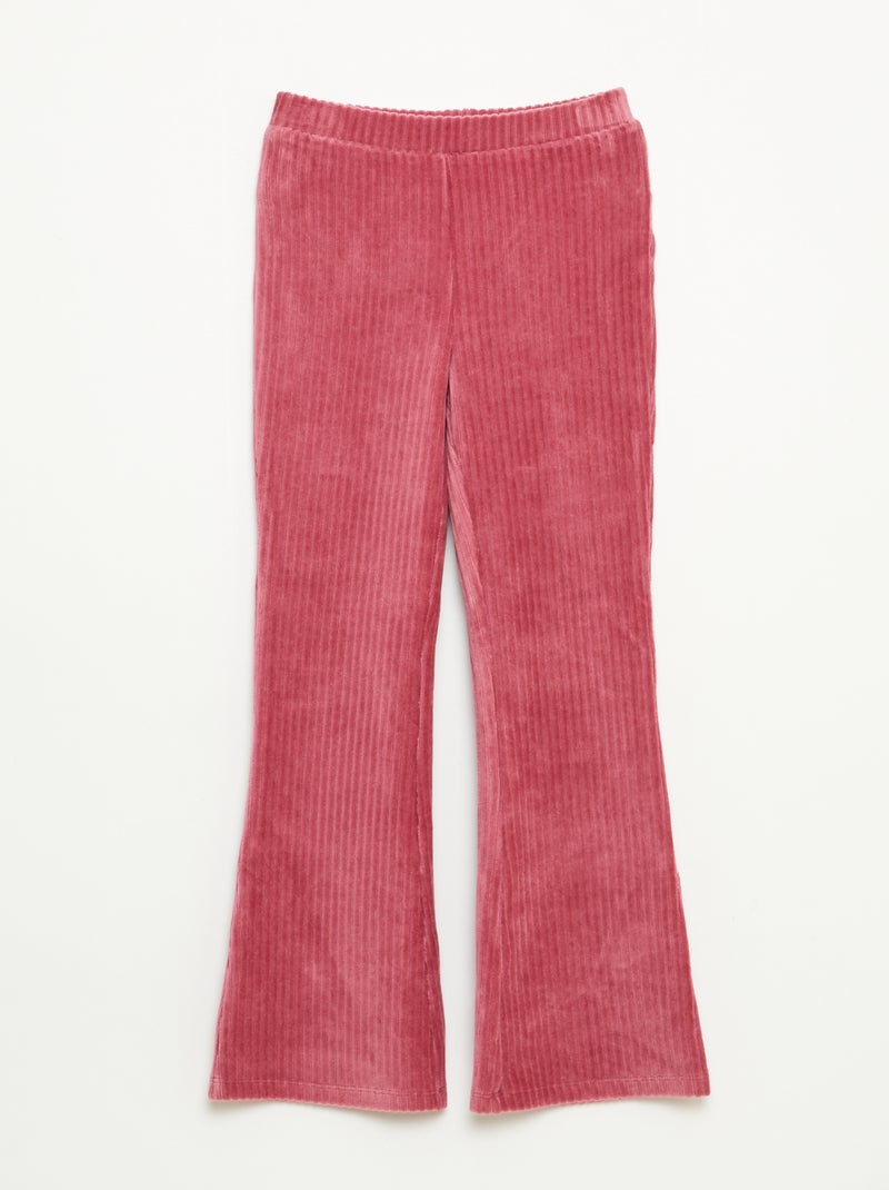 Pantalón flare de pana Purpura - Kiabi