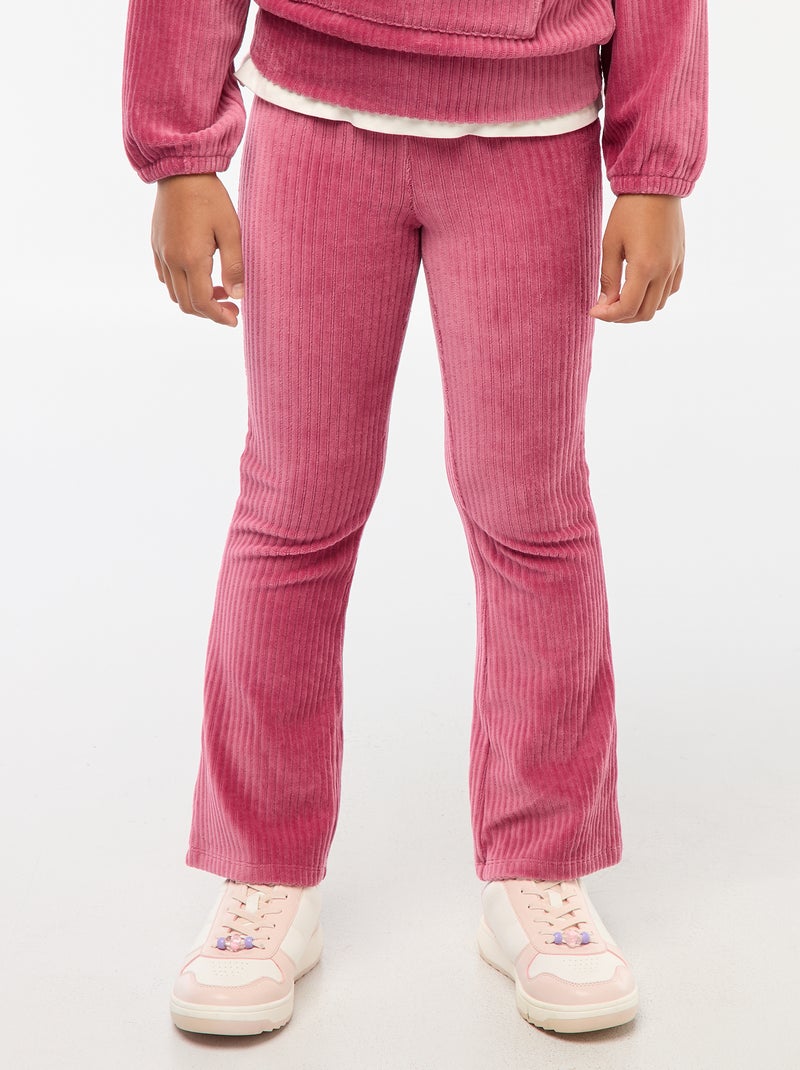 Pantalón flare de pana Purpura - Kiabi