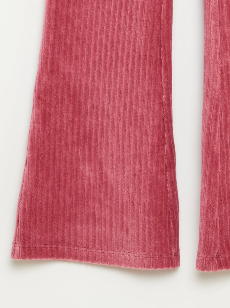 Pantalón flare de pana Purpura - Kiabi