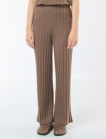 Pantalón flare de punto
