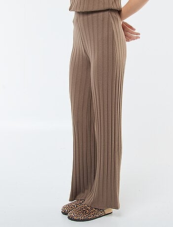 Pantalón flare de punto