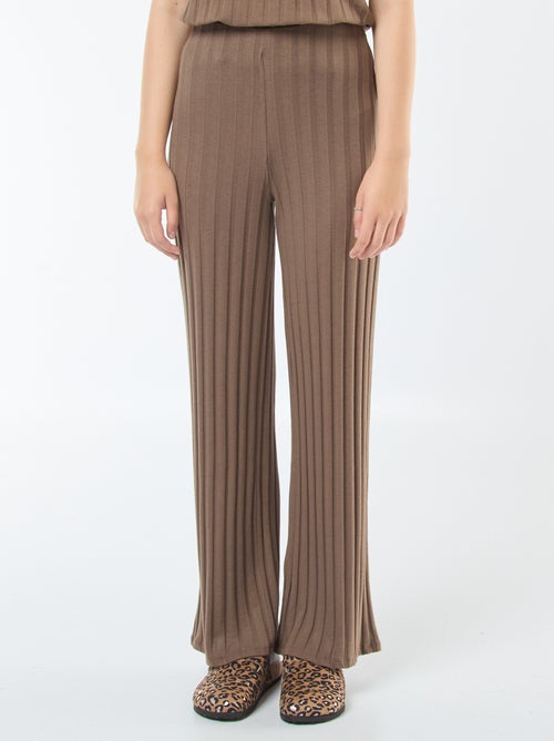 Pantalón flare de punto - Kiabi