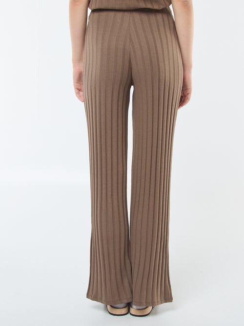 Pantalón flare de punto - Kiabi