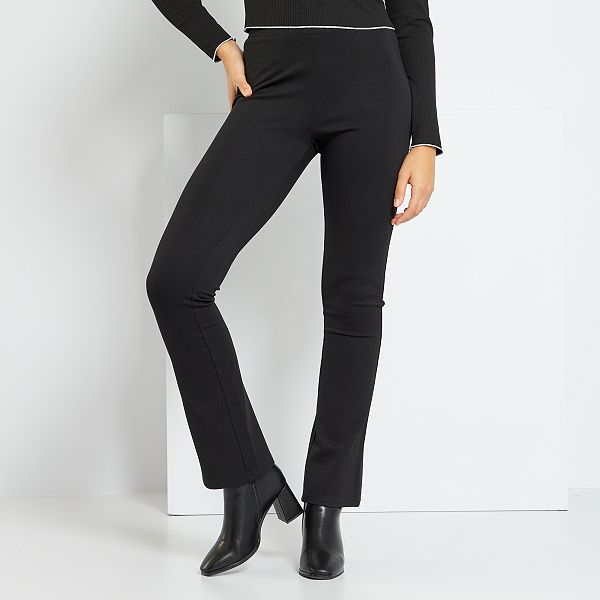 Pantalón flare en tejido de punto